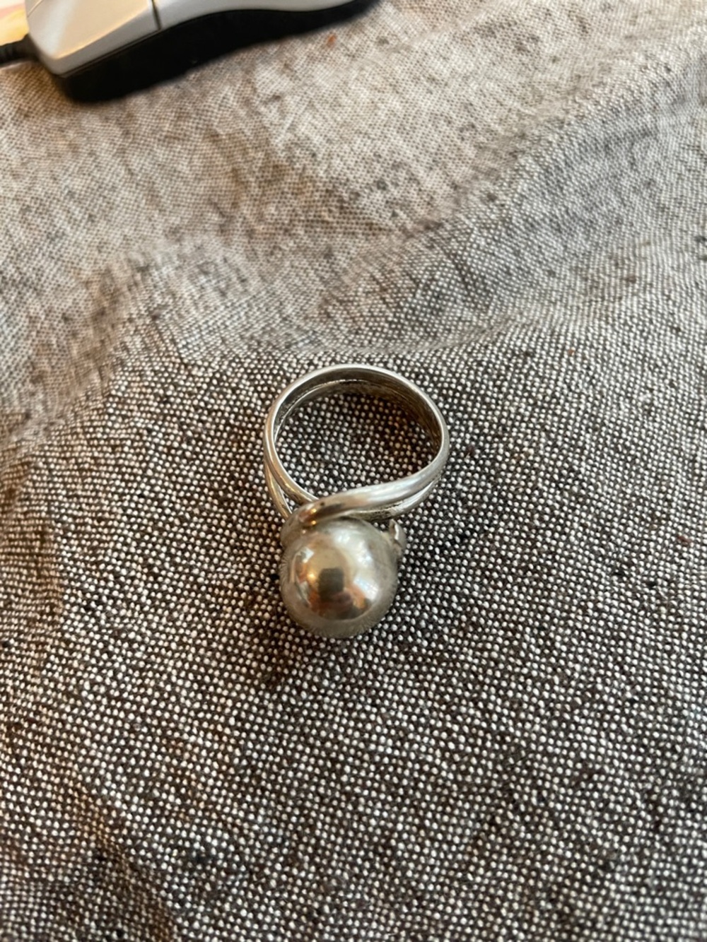 Sterling Silver Ball Statement Ring - 950 Silver from Peru